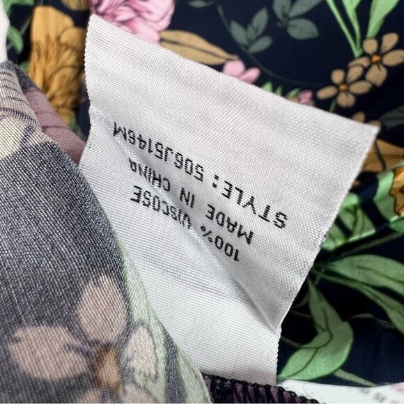 Jump dress long sleeve flowers Floral Midi Dress - Black, Pink, and Gold - Picture 12 of 13